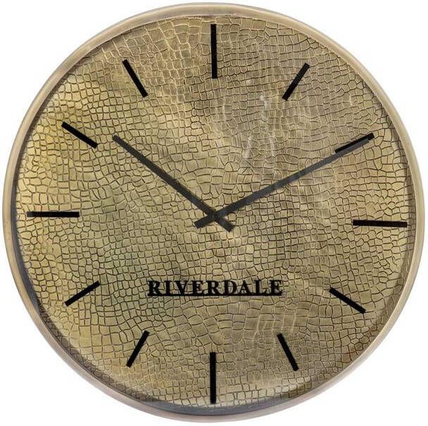 Riverdale Wandklok Levy Rond Ø50cm goudprint Goud