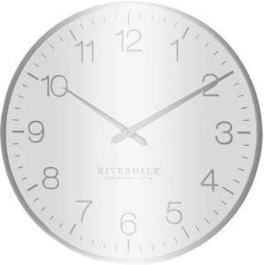 Riverdale Wandklok Ritz Zilver