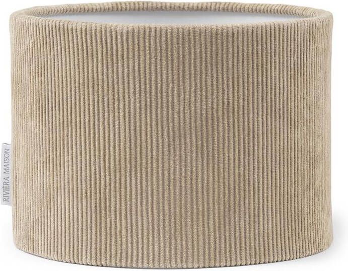 Rivièra Maison Riviera Maison Lampenkap beige ribbel Cilinder Corduroy (ØxH) 20x15