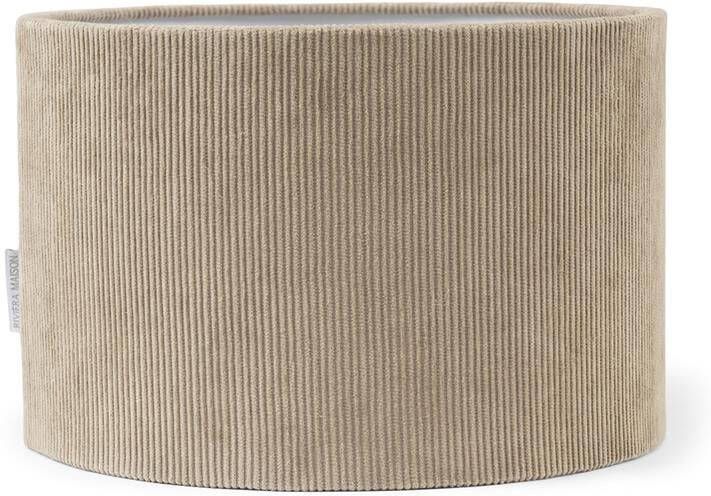 Rivièra Maison Riviera Maison Lampenkap beige ribbel Cilinder Corduroy (ØxH) 30x20