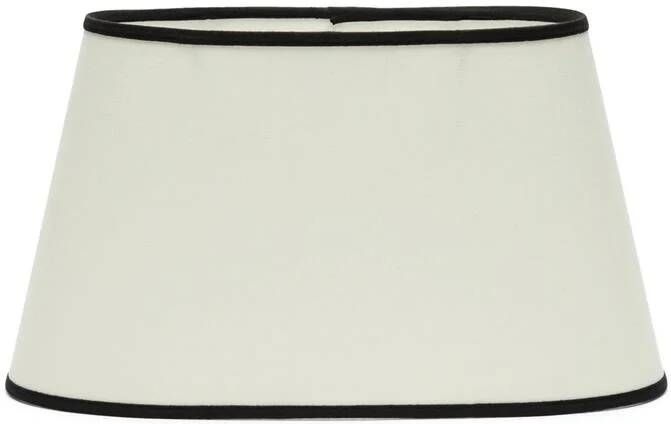 Rivièra Maison Riviera Maison Lampenkap ovaal schuin met zwarte rand Linen Wit