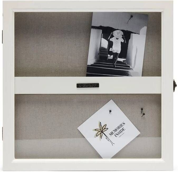 Rivièra Maison Riviera Maison Vitrine box met deur Fotokast Memories Wit