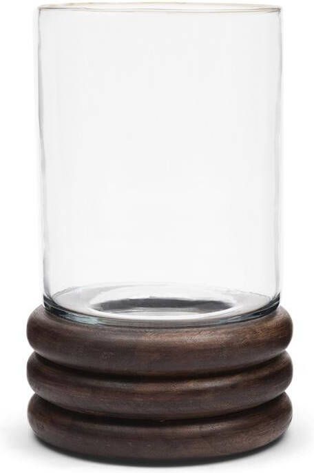 Rivièra Maison Riviera Maison Windlicht groot Naturel Bangli Mangohout Glas