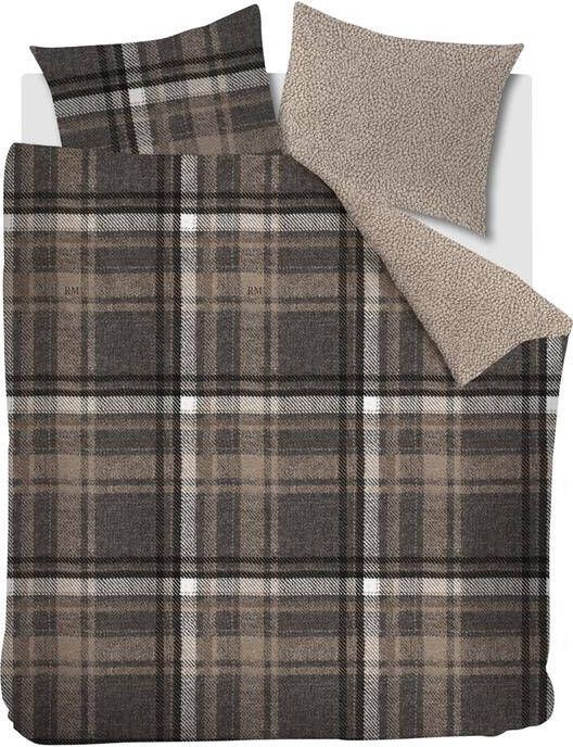 RIVIERA Rivièra Maison Cozy Check Dekbedovertrek 240 x 200 220 cm Bruin