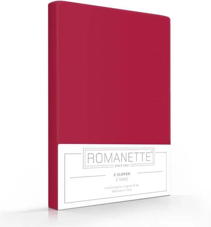 Romanette Kussensloop Hotelsluiting Katoen rood