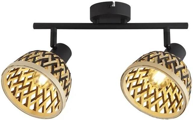 Searchlight Lance Spot Plafondlamp 2-lichts -Bamboe