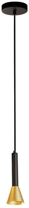 Searchlight Signal Hanglamp Zwart Goud