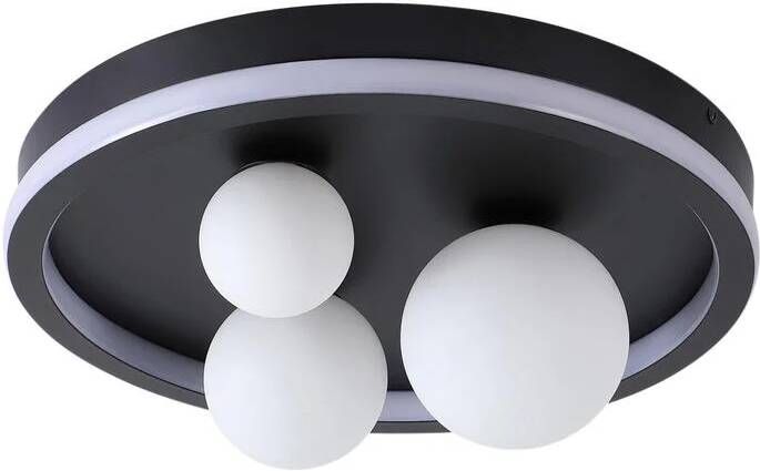 Searchlight Trident Plafondlamp Zwart