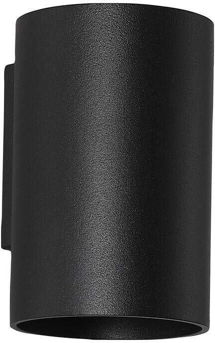 Searchlight Wall Wandlamp Cilinder H 10 cm Zwart
