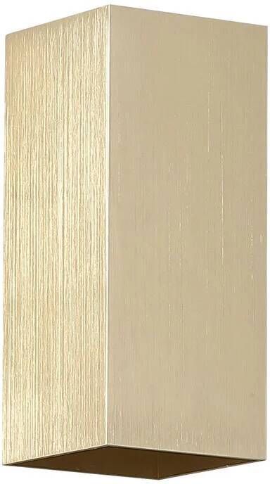Searchlight Wall Wandlamp Vierkant H 15 4 cm Goud