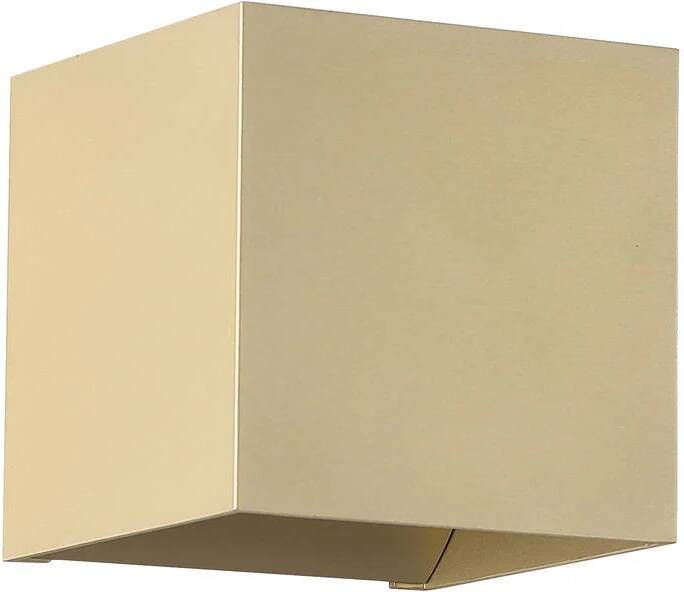 Searchlight Wall Wandlamp Vierkant H 9 7 cm Goud
