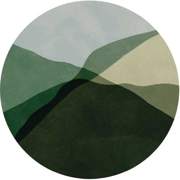 Seemly | Lines Green Muurcirkel