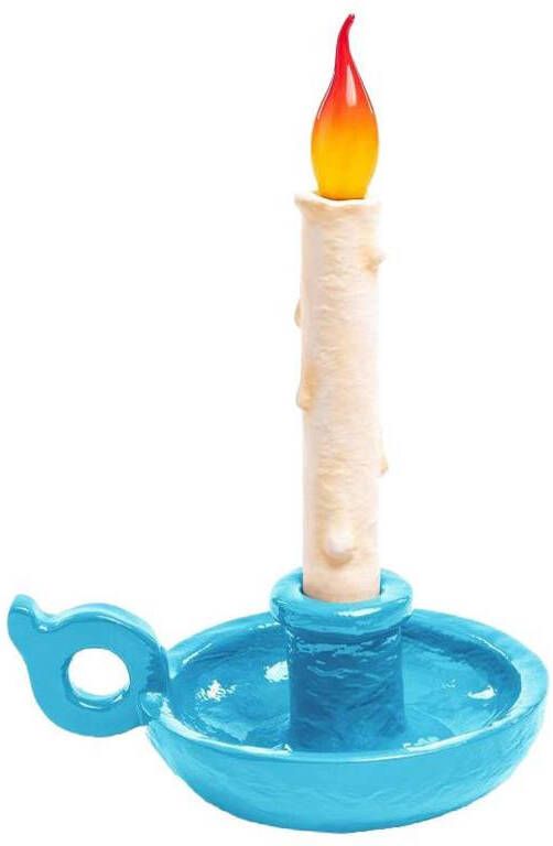 Seletti Bugia tafellamp oplaadbaar blauw
