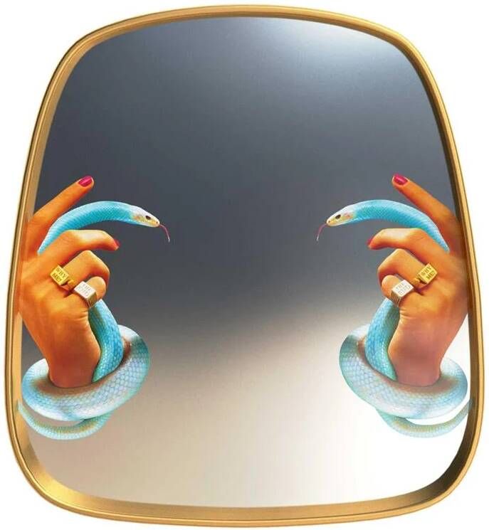 Seletti Mirror Gold frame spiegel 54x59 Snakes