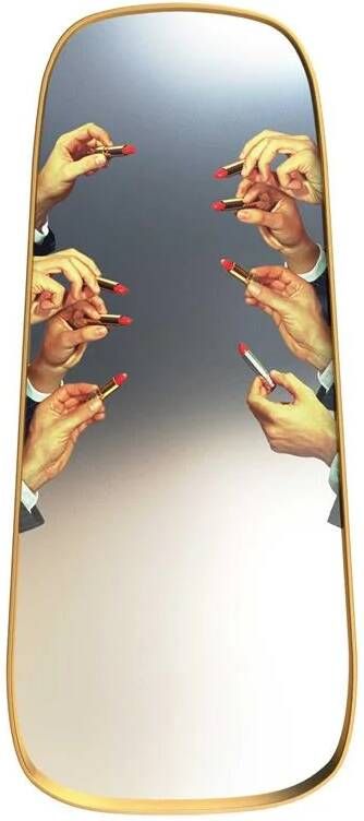 Seletti Mirror Gold frame spiegel 62x140 Lipsticks