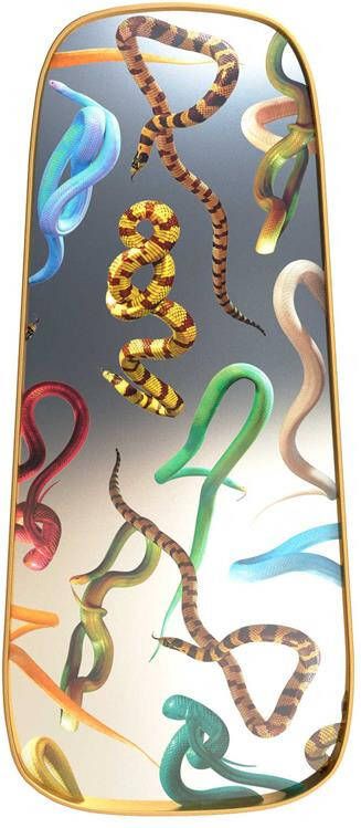 Seletti Mirror Gold frame spiegel 62x140 Snakes