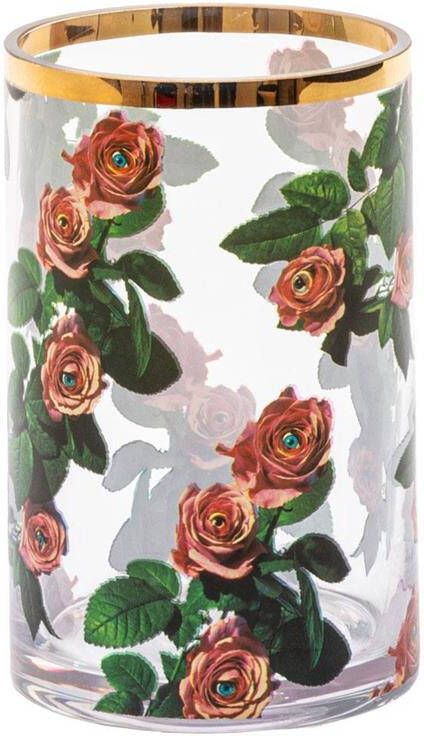 Seletti Toiletpaper Cylindrical vaas small Roses