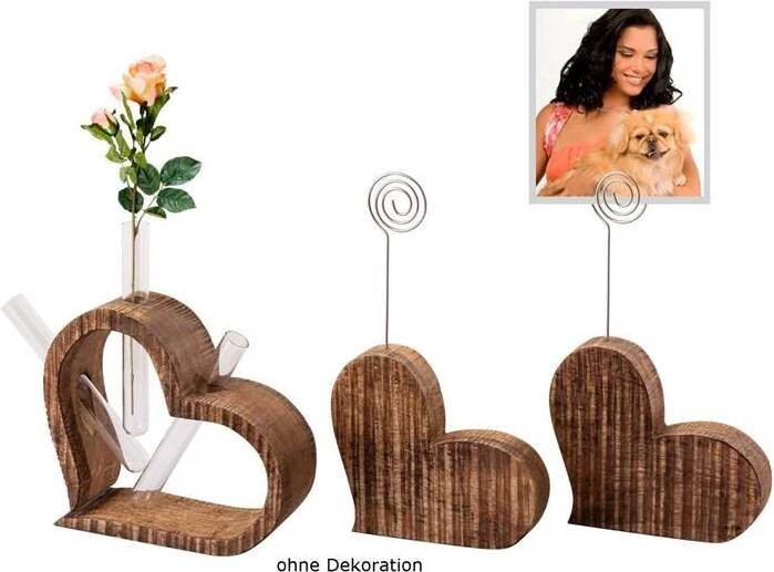 Sfeer voor jou SVJ Fotolijstje 6 x 16 x 20 cm Hout Bruin Set van 3