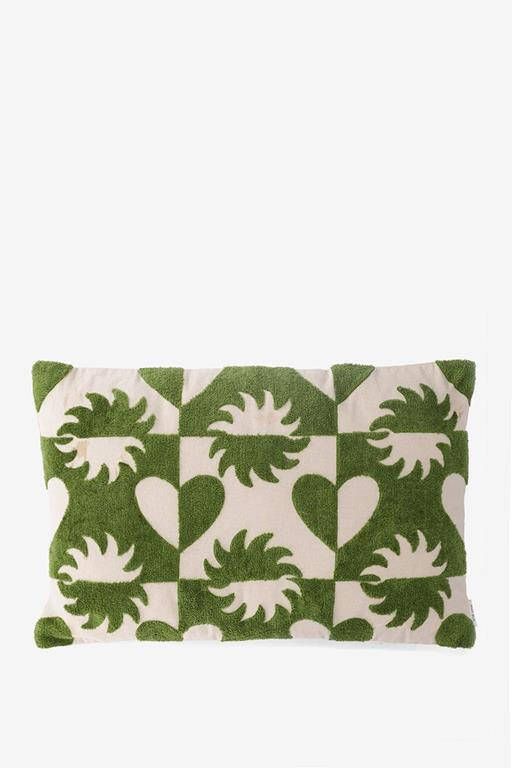 Sissy-Boy Groen kussen met dessin