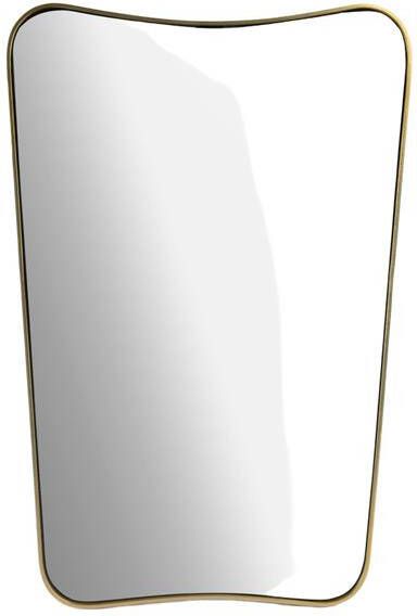 Sissy-Boy Grote goudkleurige hangspiegel met brass omlijsting