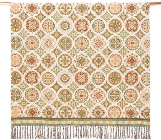 Sissy-Boy Multicolour jacquard geweven deken met print (130x180 CM)