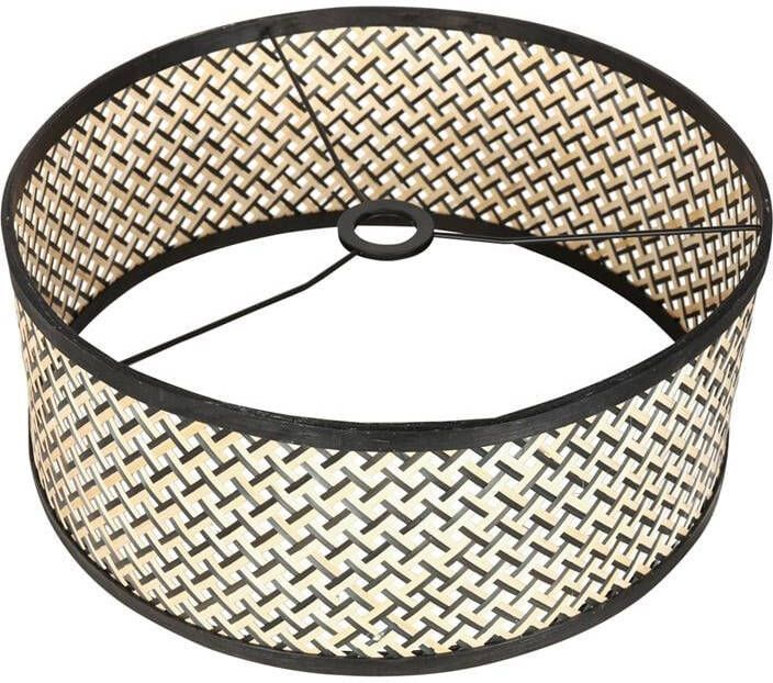 Steinhauer kap Shade zwart bamboe hout Ø 50cm E27 K1066BS