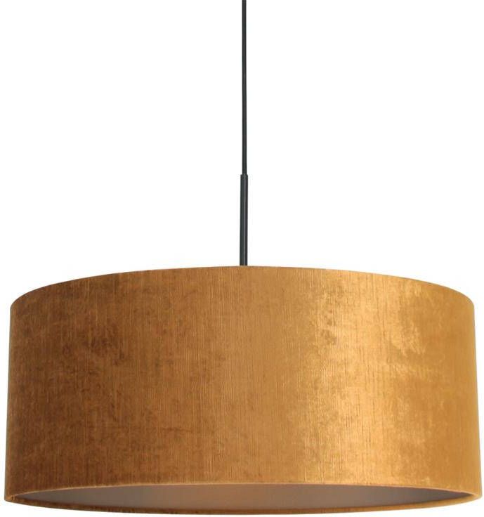 Steinhauer Sparkled Light hanglamp gouden velvet kap