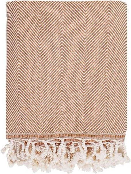 Studio Zondag Herringbone plaid 130x70 camel