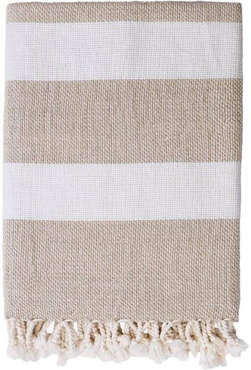 Studio Zondag Linen basket Plaid 130x170 white