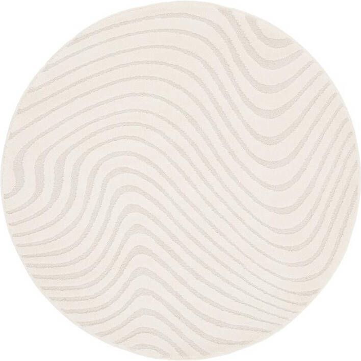 Sweeek Interieur tapijt met verhoogd golfpatroon in crème