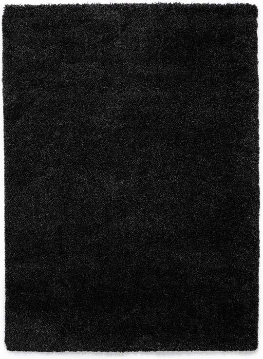 Tapeso Hoogpolig vloerkleed shaggy Grand effen antraciet 240x340