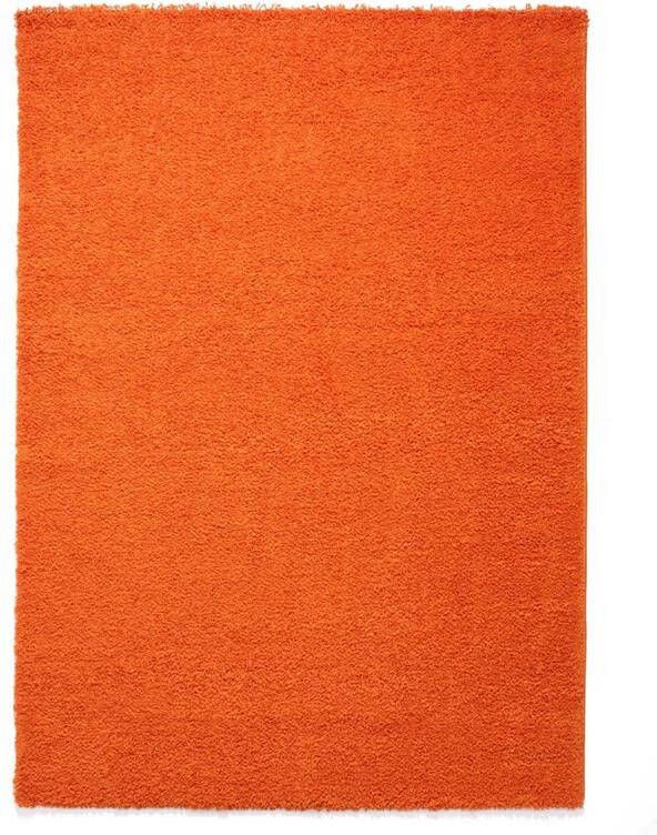 Tapeso Hoogpolig vloerkleed shaggy Trend effen oranje 120x170 cm