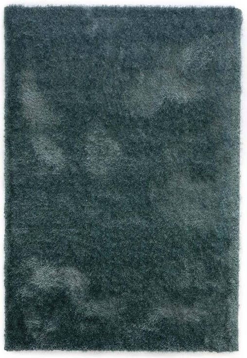 Tapeso Hoogpolig vloerkleed velvet Posh blauw 240x340 cm