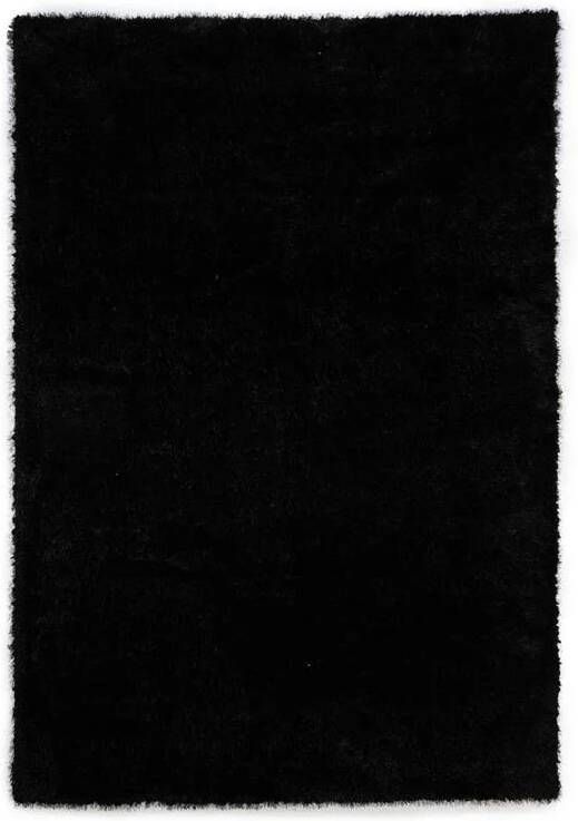 Tapeso Hoogpolig vloerkleed velvet Posh zwart 140x200 cm