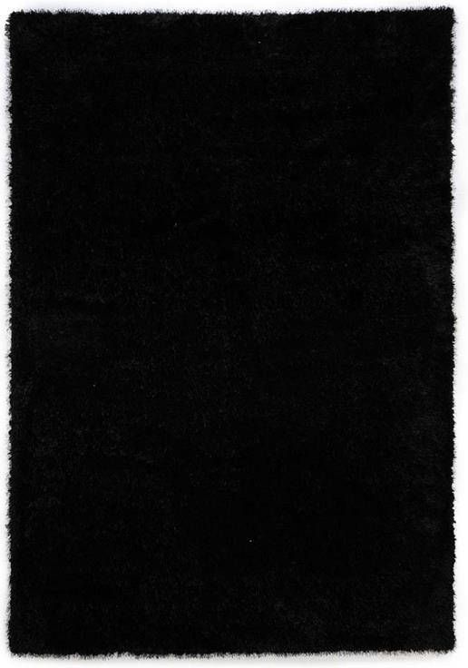 Tapeso Hoogpolig vloerkleed velvet Posh zwart 280x380 cm