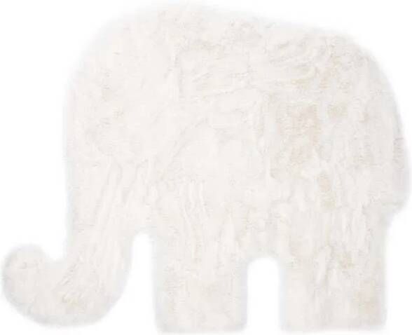 Tapeso Kindervloerkleed Olifant Fluffy wit 80x100 cm