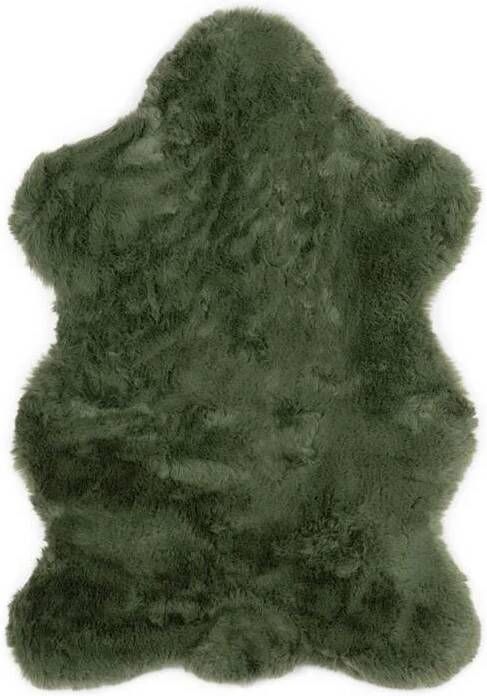 Tapeso Kindervloerkleed schaap Fluffy olijfgroen 55x80 cm