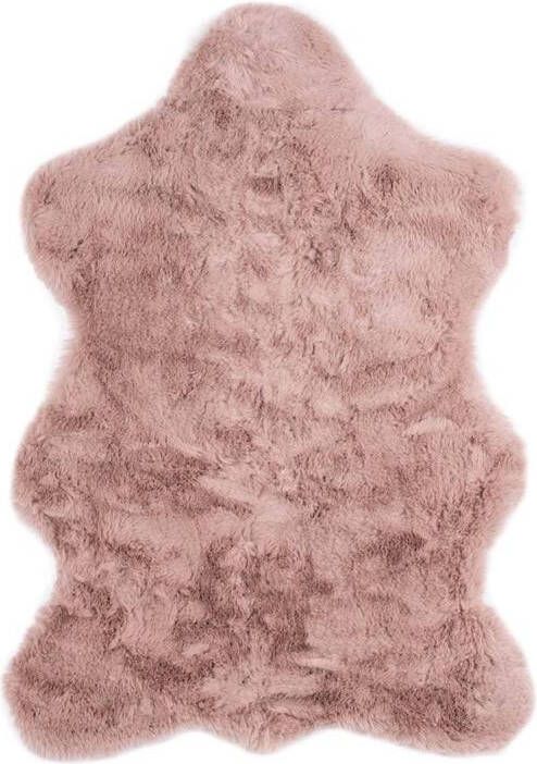 Tapeso Kindervloerkleed schaap Fluffy roze 55x80 cm