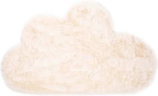 Tapeso Kindervloerkleed wolkje Fluffy crème 70x115 cm