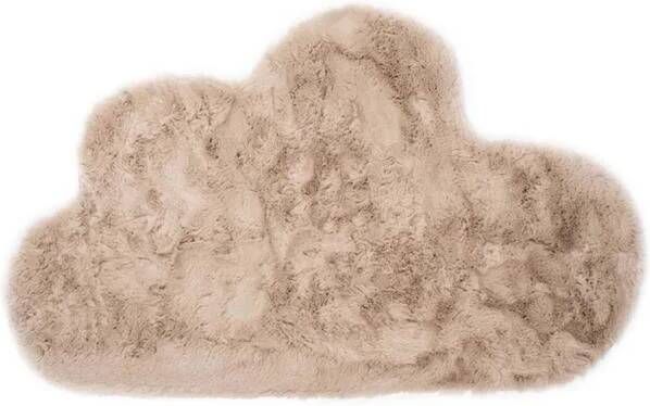 Tapeso Kindervloerkleed wolkje Fluffy taupe 70x115 cm