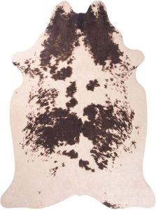 Tapeso Koeienhuid vloerkleed Happy Spotted Cow bruin|wit 105x150