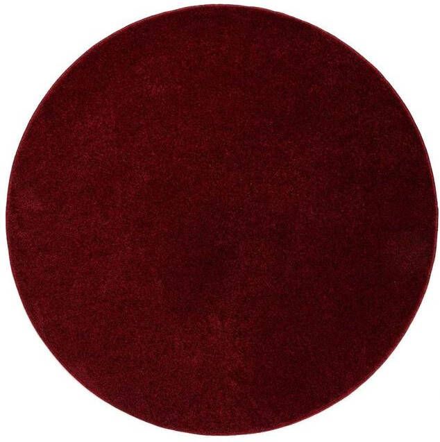 Tapeso Rond vloerkleed Fine rood 240 cm rond
