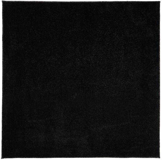 Tapeso Vierkant vloerkleed Fine antraciet 100x100 cm