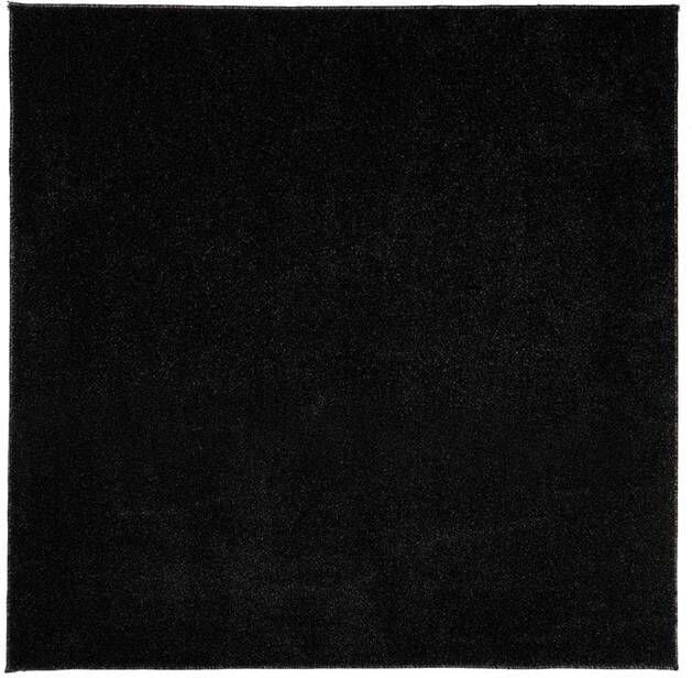 Tapeso Vierkant vloerkleed Fine antraciet 200x200 cm