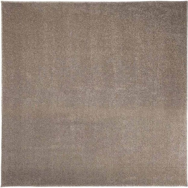 Tapeso Vierkant vloerkleed Fine beige 100x100 cm