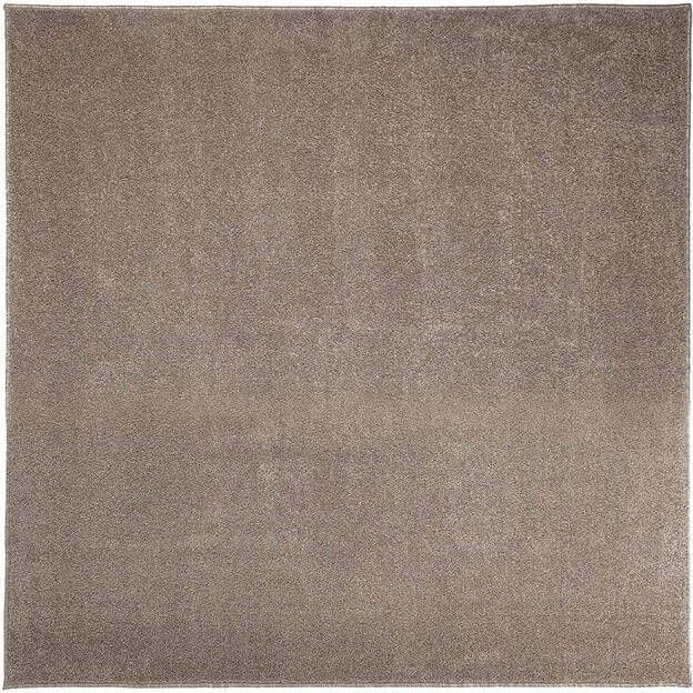 Tapeso Vierkant vloerkleed Fine beige 200x200 cm
