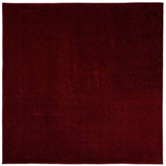 Tapeso Vierkant vloerkleed Fine rood 240x240 cm