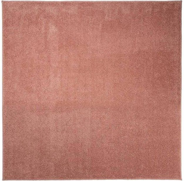 Tapeso Vierkant vloerkleed Fine roze 240x240 cm