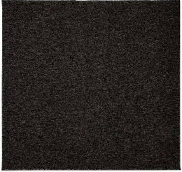 Tapeso Vierkant vloerkleed Lush antraciet 300x300 cm