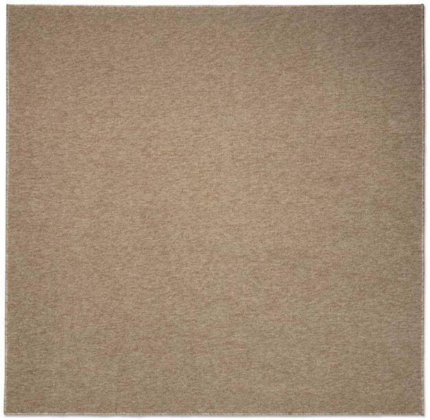 Tapeso Vierkant vloerkleed Lush beige 100x100 cm